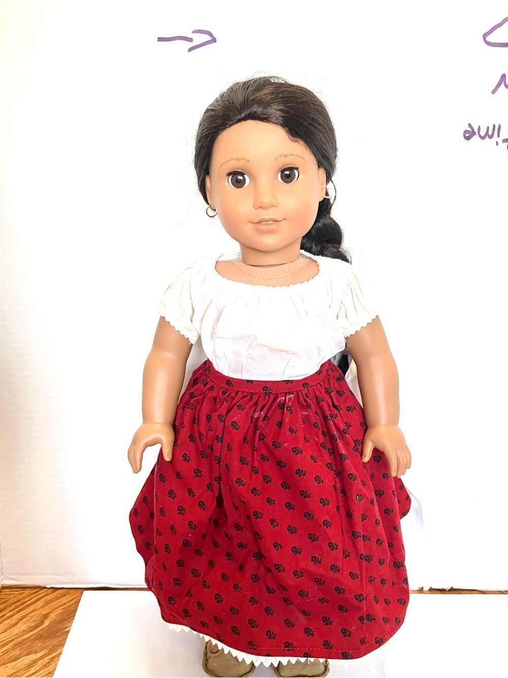 American Girl 2008 Josefina 18in Doll Incomplete Outfit Few Minor Marks Read